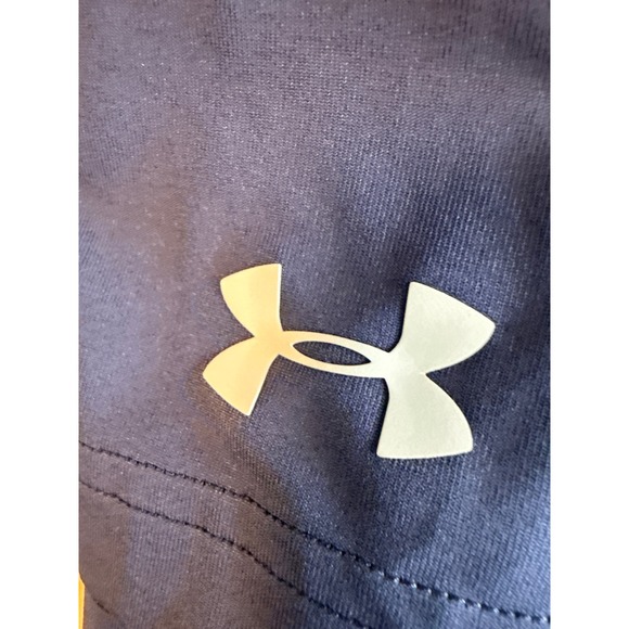 Under Armour HeatGear Polo Shirt Mens XL Tall Loose Fit Colorblock Navy Gray - Picture 4 of 5